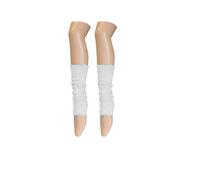 Crazy Chick® Kids Girls Plain Leg Warmer Girls School Dance Wear Lurex Legwarmer tutu Fancy (White)