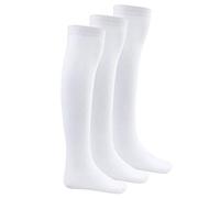 Crazy Chick® Ladies & Girls White Knee High Length Cotton Rich Everyday School Socks Fancy Dress Accessories (6-8 UK)