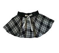 Crazy Chick® Ladies Mini Tartan Skirt Short Skater Micro (Large/X-Large, Black/White)
