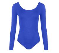 Crazy Chick® New Girl Children Ballet Dance Leotard Bodysuit Gymnastics Long Sleeved Dancewear Fancy Dress UK Age 3-13 Year (Royal Blue, 7-8 Years)