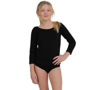 Crazy Chick® New Girl Children Ballet Dance Leotard Bodysuit Gymnastics Long Sleeved Dancewear Fancy Dress UK Age 3-13 Year (Black, 11-12 Years)