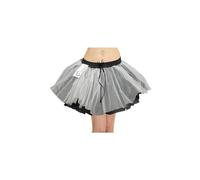 Crazy Chick New Ladies 1980s Neon Tutu Skirt Fancy Dress 3 Layers Hen Party Fancy Dress Skirts UK Size 8-20, (UK One Size - Black and White/Grey Zombie Tutu Skirt)