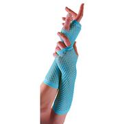 Crazy Chick New Long Fishnet Gloves Assorted Colours Fingerless Gloves, Party Fancy Dress Tutu, Neon Fishnet Gloves (Turquoise)