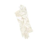 Crazy Chick WickedFun Women's Long Satin Evening Gloves Stretchy 1920s Opera Evening Party Long Mittens Sexy Dance Wedding Prom Gloves (Ivory)