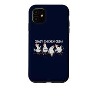 Crazy Chicken Crew Farm Cartoon Hand Drawn Case for iPhone 11