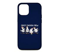 Crazy Chicken Crew Farm Cartoon Hand Drawn Case for iPhone 12/12 Pro