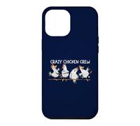 Crazy Chicken Crew Farm Cartoon Hand Drawn Case for iPhone 12 Pro Max