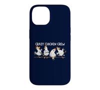 Crazy Chicken Crew Farm Cartoon Hand Drawn Case for iPhone 14