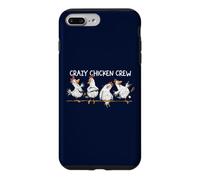 Crazy Chicken Crew Farm Cartoon Hand Drawn Case for iPhone 7 Plus/8 Plus