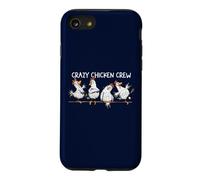 Crazy Chicken Crew Farm Cartoon Hand Drawn Case for iPhone SE (2020) / 7/8