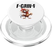 Crazy Chicken F-Caw-F design for sarcastic attitude fun PopSockets PopGrip for MagSafe
