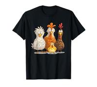 Crazy Chicken Family Funny Farm Animal Lover Men Women Kids T-Shirt