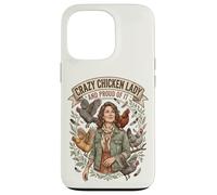 Crazy Chicken Lady and Proud Backyard Chicken Poultry Farmer Case for iPhone 13 Pro