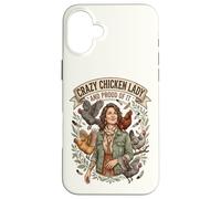 Crazy Chicken Lady and Proud Backyard Chicken Poultry Farmer Case for iPhone 16 Plus