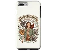 Crazy Chicken Lady and Proud Backyard Chicken Poultry Farmer Case for iPhone 7 Plus/8 Plus