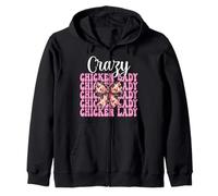 Crazy Chicken Lady Chicken Farm Farmer Chicken Girl Mom Zip Hoodie
