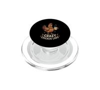 Crazy Chicken Lady Funny Coffee Farm Chicken PopSockets PopGrip for MagSafe
