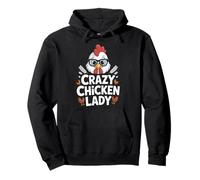 Crazy Chicken Lady Funny Hen Lover Pullover Hoodie