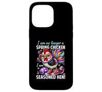 Crazy Chicken Lady Not a Spring Chicken Easter Seasoned Hen Case for iPhone 14 Pro Max