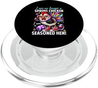 Crazy Chicken Lady Not a Spring Chicken Easter Seasoned Hen PopSockets PopGrip for MagSafe