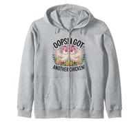 Crazy Chicken Lady Oops I Bought Another Hen Farm Humor Zip Hoodie