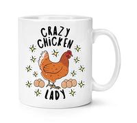 Crazy Chicken Lady Stars 10oz Mug Cup
