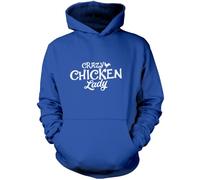 Crazy Chicken Lady Unisex Hoodie - Blue Small