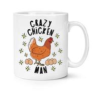 Crazy Chicken Man Stars 10oz Mug Cup