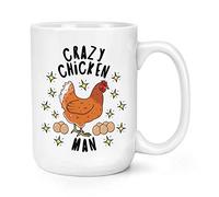 Crazy Chicken Man Stars 15oz Large Mug Cup