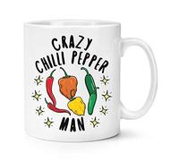 Crazy Chilli Pepper Man Stars 10oz Mug Cup