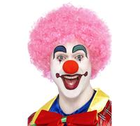 Crazy Clown Wig Mens Blue Afro Wig Mens Ladies Charity Fancy Dress Wig