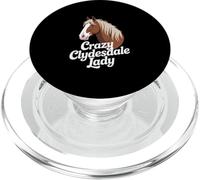 Crazy Clydesdale Lady Clydesdale Horse Retro Equestrian PopSockets PopGrip for MagSafe