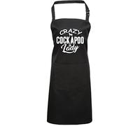 Crazy Cockapoo Lady - Apron - Chef Cook Baker - Pet Dog owner Doggy Mum Puppy One size black
