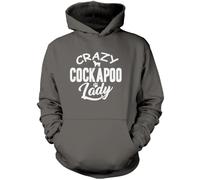 Crazy Cockapoo Lady - Unisex Hoodie - Pet Dog Owner Doggy Mum Puppy 3XL Grey