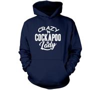 Crazy Cockapoo Lady - Unisex Hoodie - Pet Dog Owner Doggy Mum Puppy M Navy