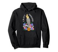 Crazy Cockatiel Lady Cockatoo Parrot Lutino Weiro Bird Tiel Pullover Hoodie