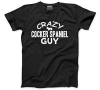 Crazy Cocker Spaniel Guy Men's Unisex T-Shirt - Black Large