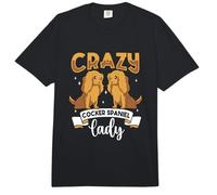 Crazy Cocker Spaniel Lady - Cocker Spaniel Comfort Colors Adult Heavyweight T-Shirt