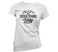 Crazy Cocker Spaniel Lady Women's T-Shirt - White 8