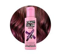 Crazy Color Aubergine Red Hair Dye 100ml | Vibrant Semi Permanent, Highly Pigmented Conditioning & Oil Nourishing Vegan Formula | No Bleach or Ammonia