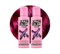 Crazy Color Bordeaux Red Hair Dye Duo 200ml | Vibrant Semi Permanent, Highly Pigmented Conditioning & Oil Nourishing Vegan Formula | No Bleach or Ammonia