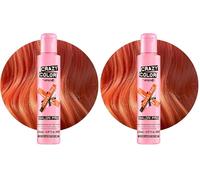 Crazy Color Coral Red Semi-Permanent Hair Dye. Highly Pigmented Copper Conditioning & Oil Nourishing Vegan Formula | No Bleach or Ammonia | Limited Edition 150ml Size (Pack of 2)