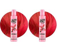 Crazy Color Fire Semi-Permanent Hair Dye. Highly Pigmented Pillarbox Red Conditioning & Oil Nourishing Vegan Formula | No Bleach or Ammonia | Limited Edition 150ml Size (Pack of 2)