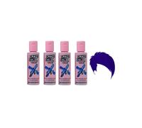 Crazy Color Hair Dye 100ml - Capri Blue x4