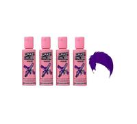 Crazy Color Hair Dye 100ml - Hot Purple x4