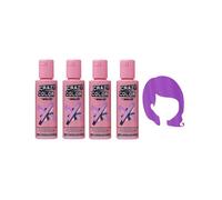 Crazy Color Hair Dye 100ml - Lavender x4