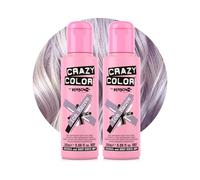 Crazy Color Metallic Ice Mauve Semi-Permanent Duo Hair Dye. Highly Pigmented Dusty Purple Conditioning & Oil Nourishing Vegan Formula | No Bleach or Ammonia | 200ml