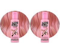 Crazy Color Metallic Rose Gold Semi-Permanent Hair Dye. Highly Pigmented Metallic Peach Conditioning & Oil Nourishing Vegan Formula | No Bleach or Ammonia | 100ml (Pack of 2)