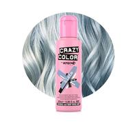 Crazy Color Metallic Slate Semi-Permanent Hair Dye. Highly Pigmented Silver Blue Conditioning & Oil Nourishing Vegan Formula | No Bleach or Ammonia | 100ml