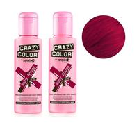 Crazy Color Ruby Rouge Hair Dye 100ml Semi Permanent Vegan Colour Cream - 2 Pack